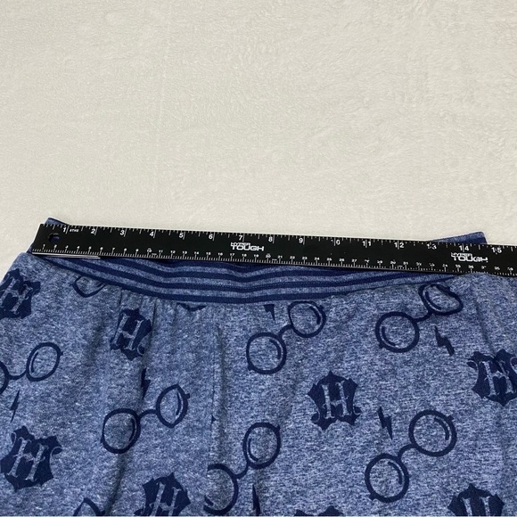 Harry Potter Pajama Set Sz Medium Top Bottoms Blue Always Sleepwear Comfy Cozy - Picture 8 of 11
